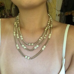 Banana republic gold layered necklace
